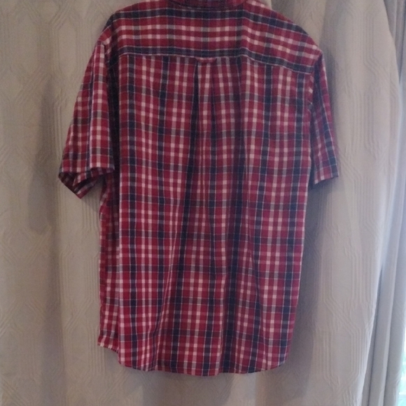 Chaps Men's Red and Blue Plaid Shirt 2XL - Picture 5 of 5